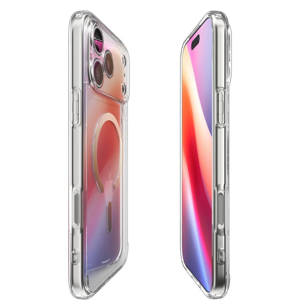 Puzdro MagSafe pre Apple iPhone 17 Pro Max, Spigen, Ultra Hybrid, Priehľadné Zlaté