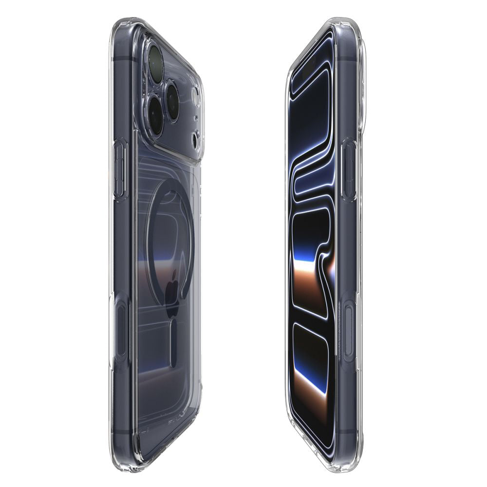 Puzdro MagSafe pre Apple iPhone 17 Pro Max, Spigen, Ultra Hybrid, Transparentné Námornícka Modrá ACS11108