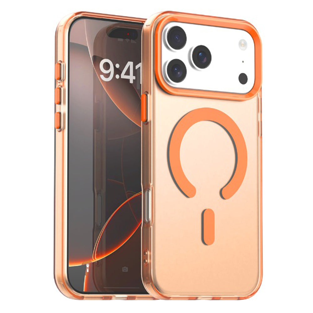 Puzdro MagSafe pre Apple iPhone 17 Pro Max, Techsuit, CandyCase, Oranžové