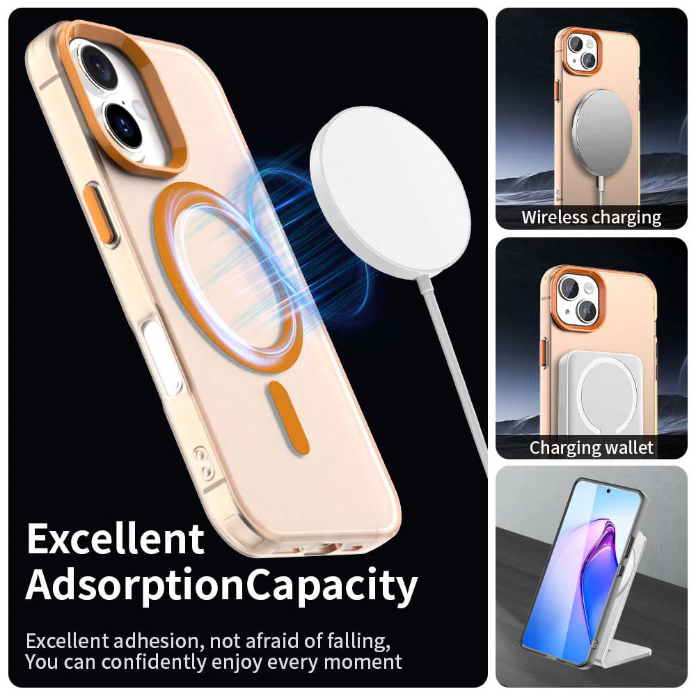 Puzdro MagSafe pre Apple iPhone 17 Pro Max, Techsuit, CandyCase, Oranžové