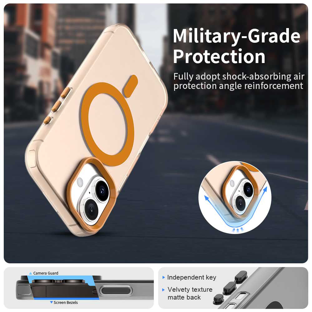 Puzdro MagSafe pre Apple iPhone 17 Pro Max, Techsuit, CandyCase, Oranžové
