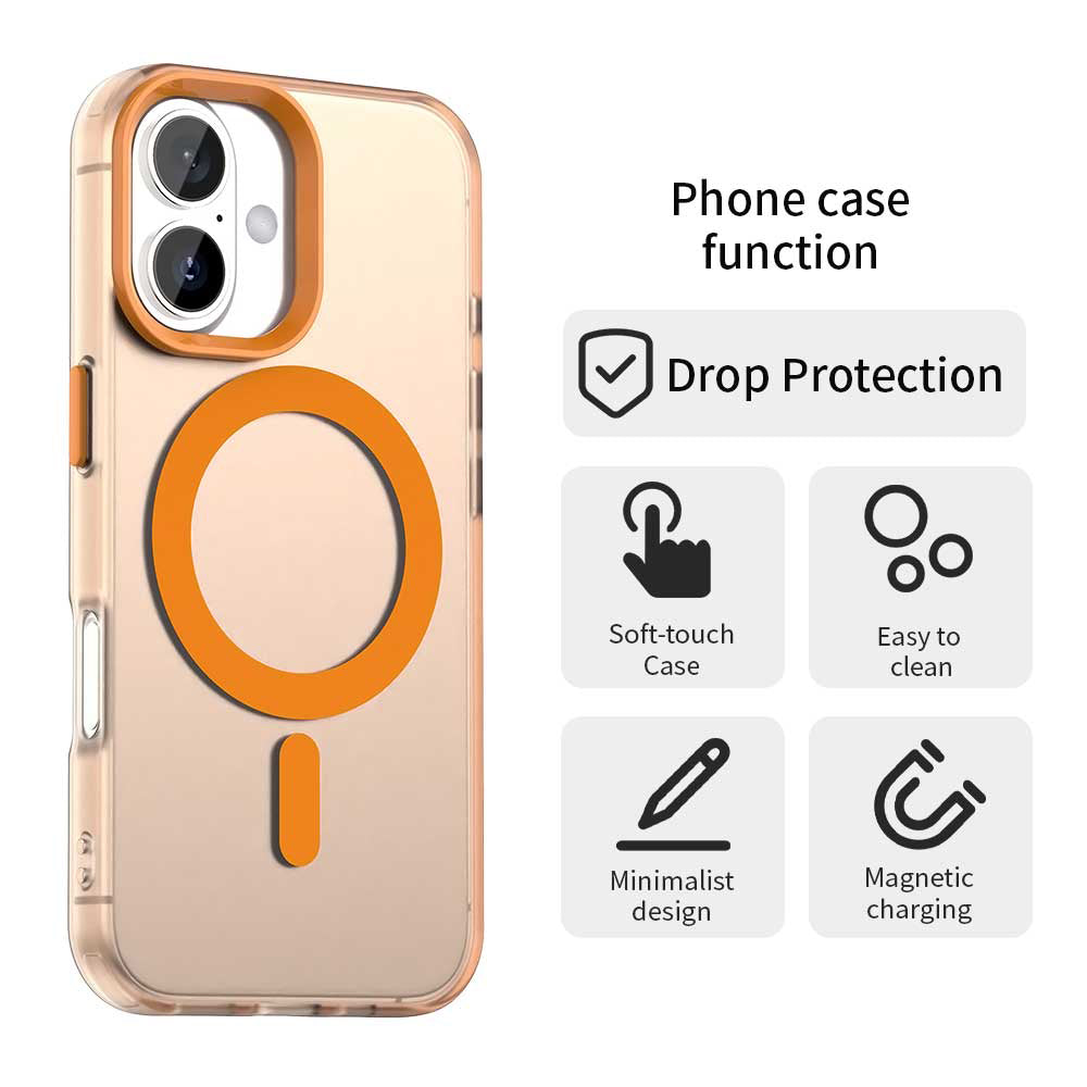 Puzdro MagSafe pre Apple iPhone 17 Pro Max, Techsuit, CandyCase, Oranžové