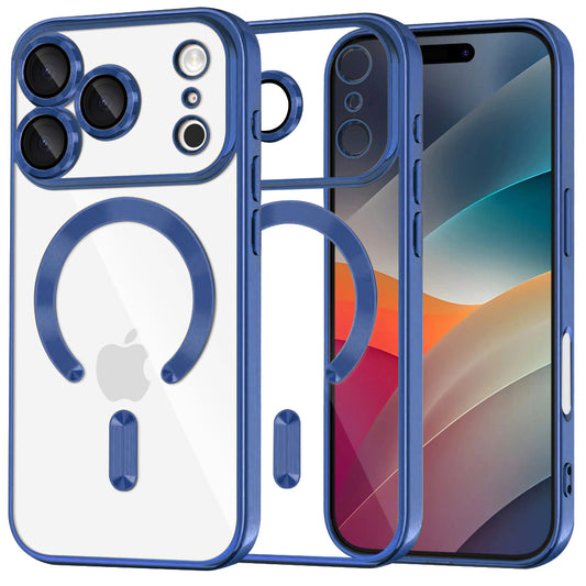 Puzdro MagSafe pre Apple iPhone 17 Pro Max, Techsuit, Luxury Crystal, Modrá