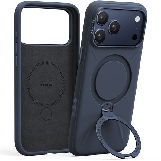 Puzdro MagSafe pre Apple iPhone 17 Pro Max, Torras, QPRO Silicone, Modrá