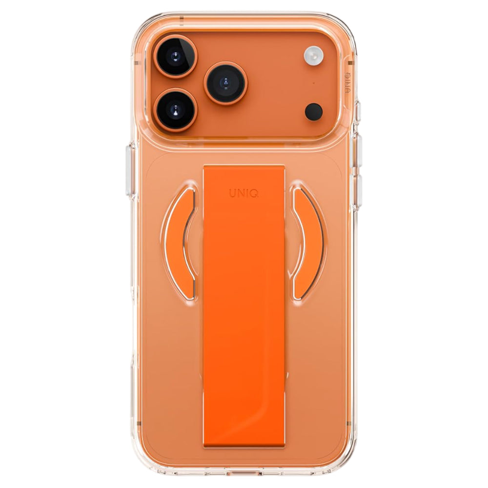 MagSafe puzdro pre Apple iPhone 17 Pro Max, UNIQ, Heldro Air MagClick, Priehľadná oranžová