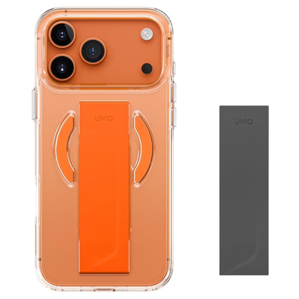 MagSafe puzdro pre Apple iPhone 17 Pro Max, UNIQ, Heldro Air MagClick, Priehľadná oranžová