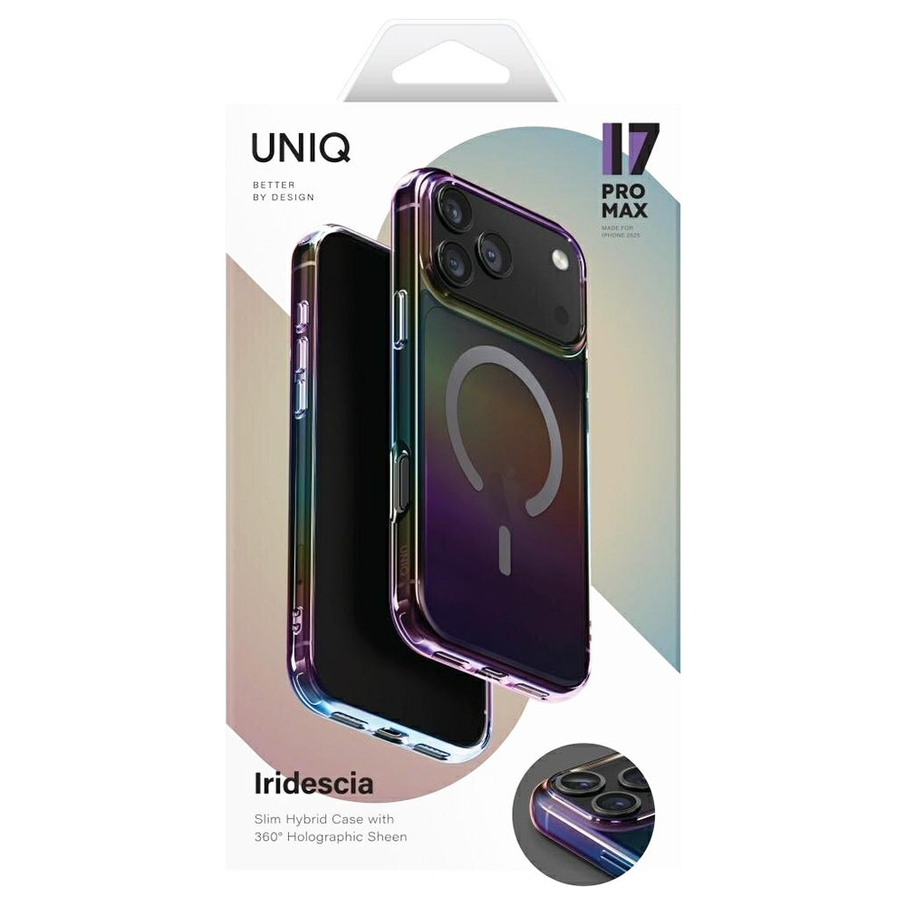 Puzdro MagSafe pre Apple iPhone 17 Pro Max, UNIQ, Iridescia MagClick, Aurora