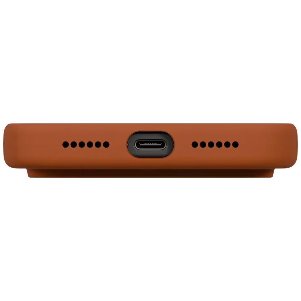 Puzdro MagSafe pre Apple iPhone 17 Pro Max, UNIQ, Lino MagClick, Tmavo oranžové