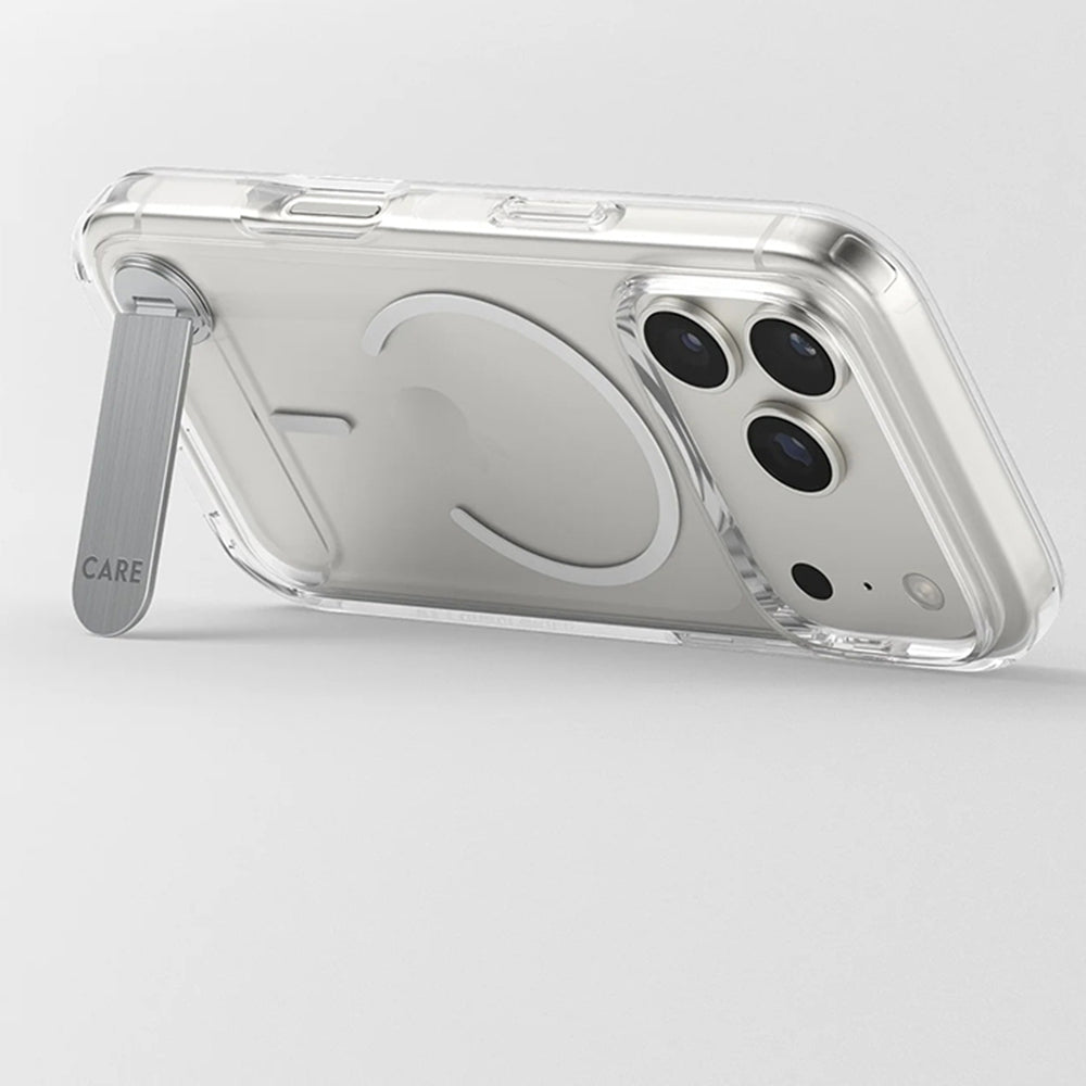 Puzdro MagSafe pre Apple iPhone 17 Pro, PanzerGlass, Care Feature Kickstand, Transparentné