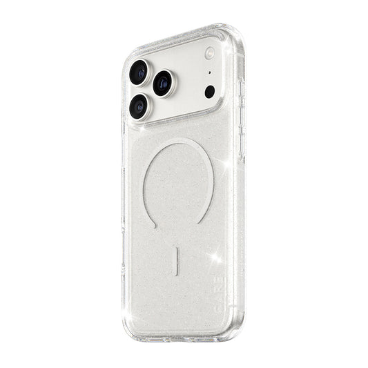 Puzdro MagSafe pre Apple iPhone 17 Pro, PanzerGlass, Care Urban Explorer Star Lit, Biela Transparentná