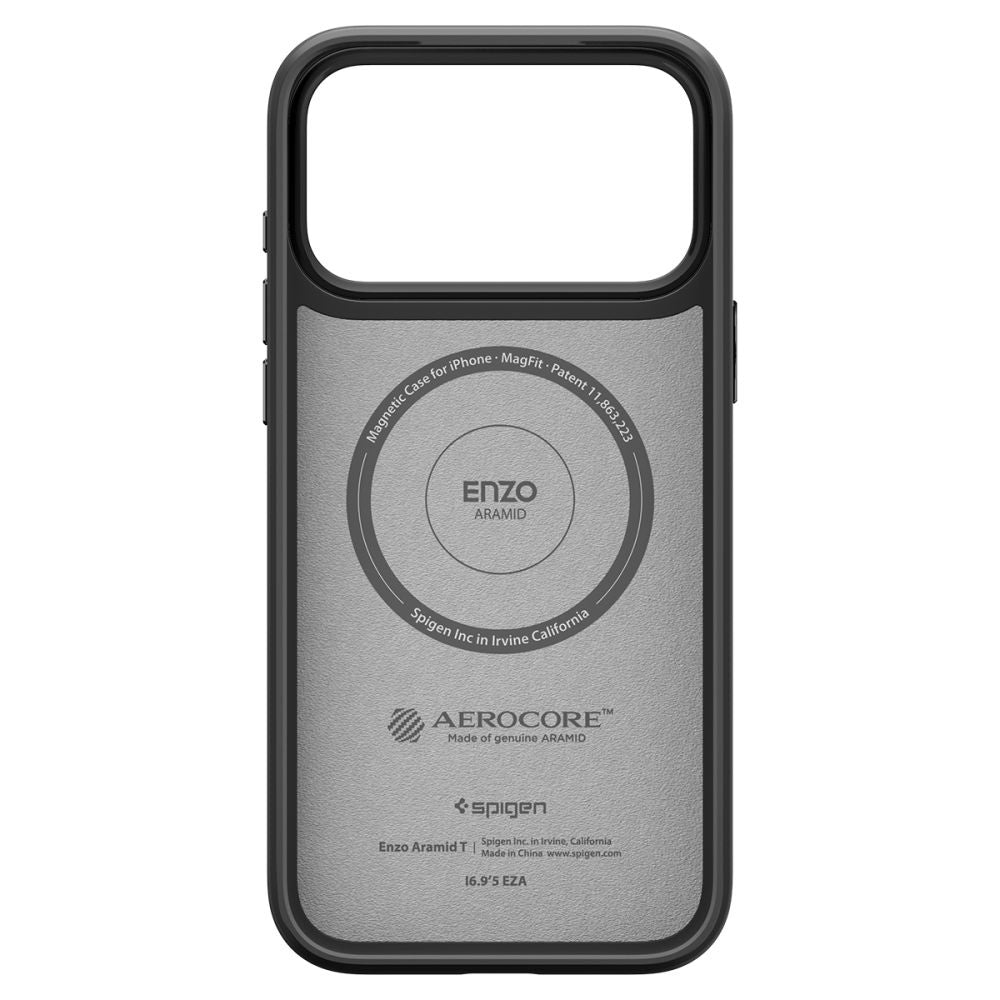 Puzdro MagSafe pre Apple iPhone 17 Pro, Spigen, Enzo Aramid T, Čierne ACS09959