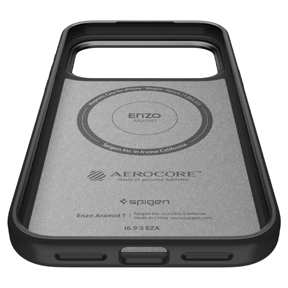 Puzdro MagSafe pre Apple iPhone 17 Pro, Spigen, Enzo Aramid T, Čierne ACS09959