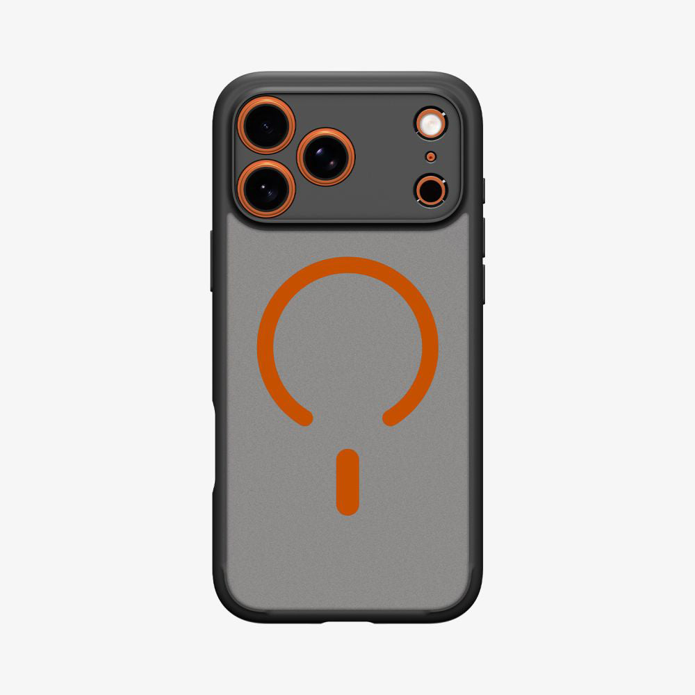 Puzdro MagSafe pre Apple iPhone 17 Pro, Spigen, Ultra Hybrid, Čierno-oranžové Saténové ACS10483