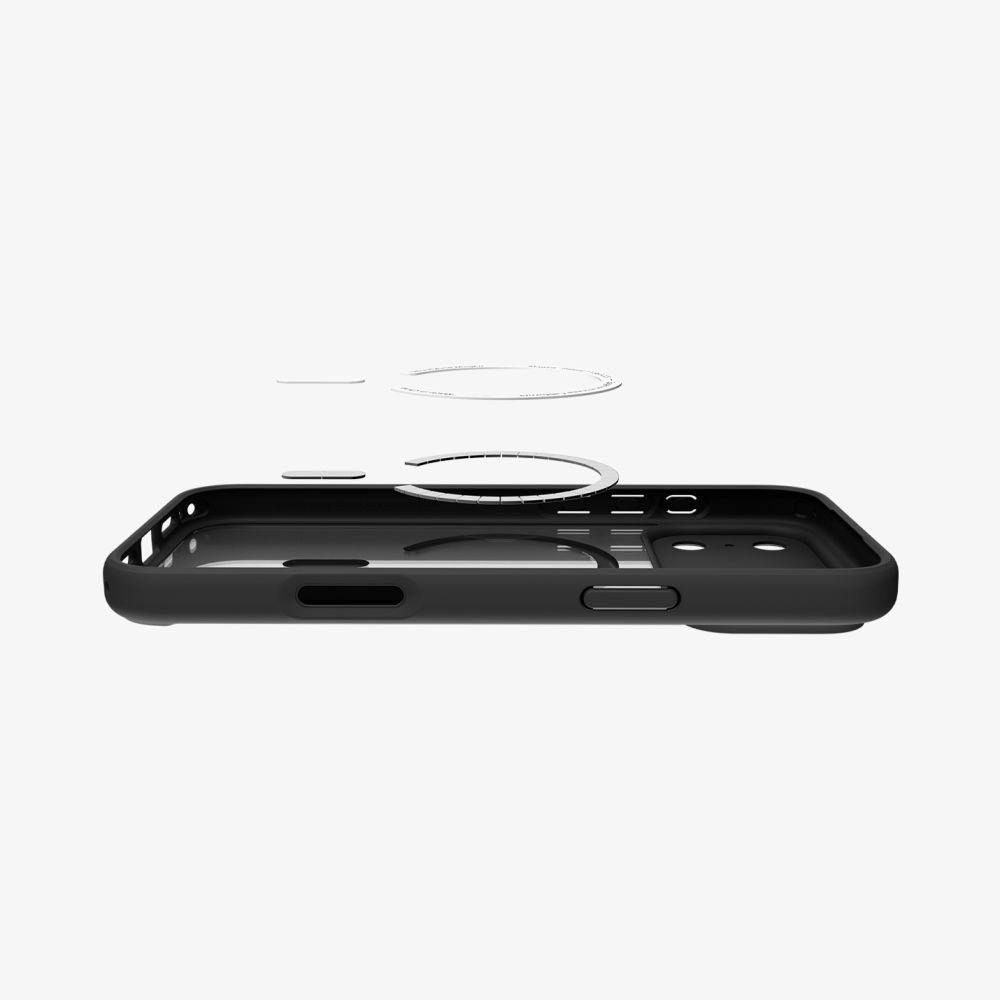 Puzdro MagSafe pre Apple iPhone 17 Pro, Spigen, Ultra Hybrid, Čierno-oranžové Saténové ACS10483