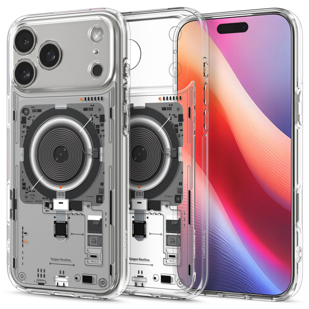 Puzdro MagSafe pre Apple iPhone 17 Pro, Spigen, Ultra Hybrid Neo One, Transparentné ACS10354