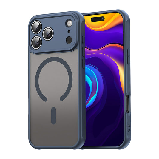 Puzdro MagSafe pre Apple iPhone 17 Pro, Techsuit, HaloFrost II, Tmavomodrá