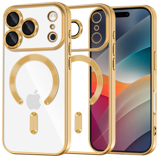 Puzdro MagSafe pre Apple iPhone 17 Pro, Techsuit, Luxury Crystal, Zlaté