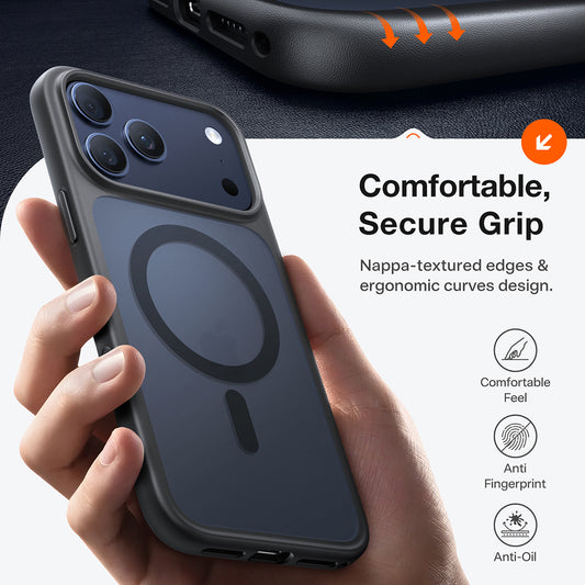 Puzdro MagSafe pre Apple iPhone 17 Pro, Torras, Guardian, Čierne