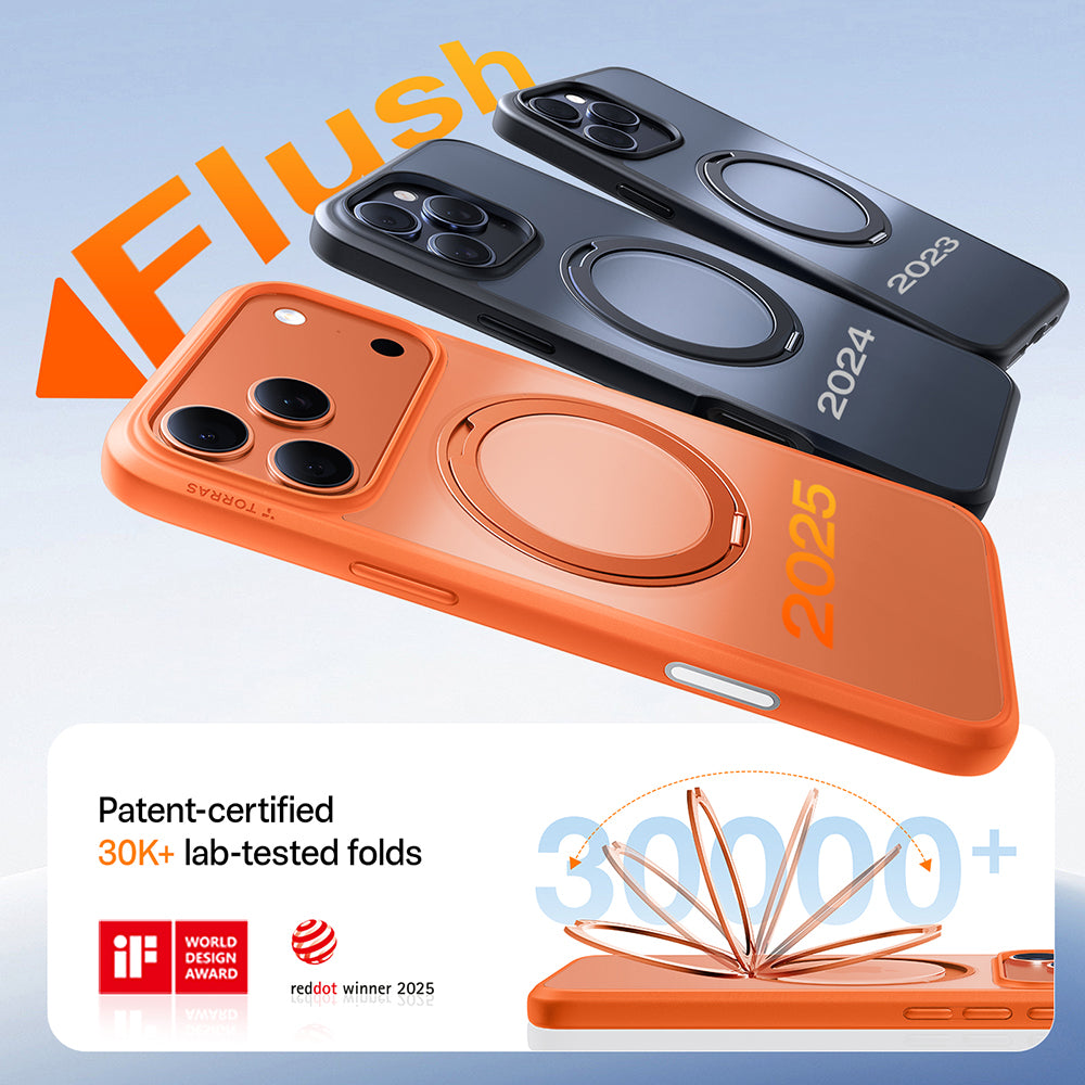 Puzdro MagSafe pre Apple iPhone 17 Pro, Torras, Ostand Pro, Oranžové