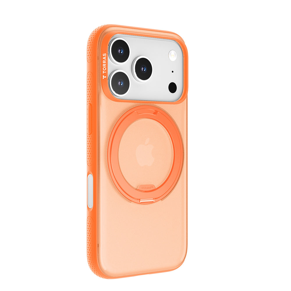 Puzdro MagSafe pre Apple iPhone 17 Pro, Torras, Ostand R Fitness, Oranžové