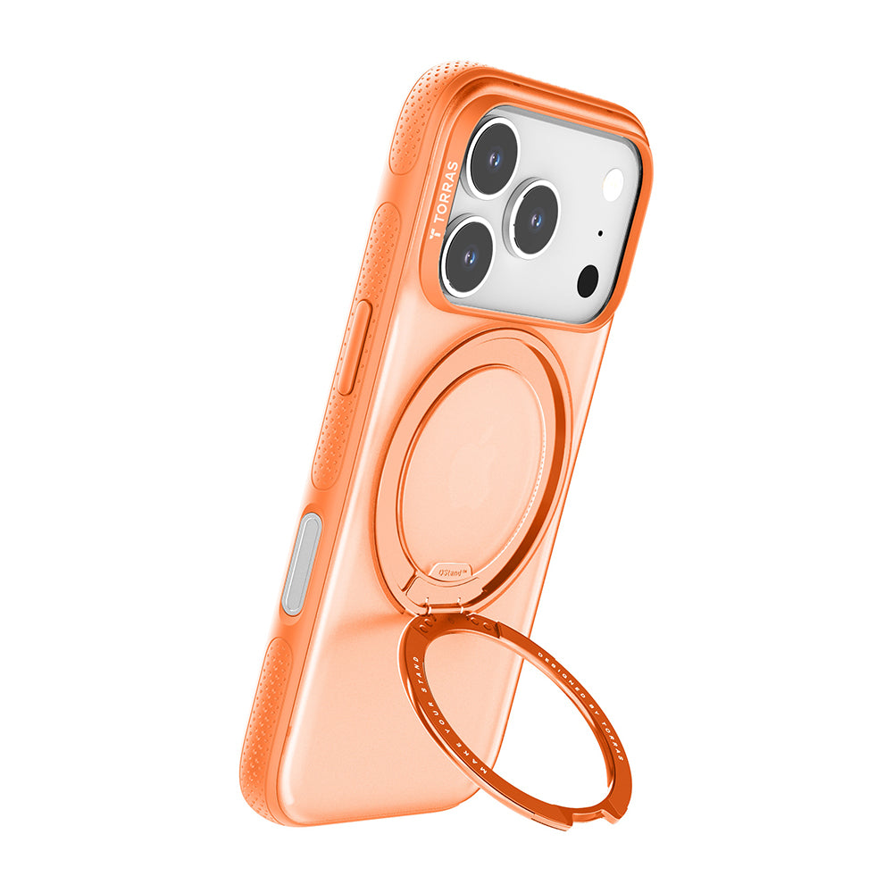 Puzdro MagSafe pre Apple iPhone 17 Pro, Torras, Ostand R Fitness, Oranžové