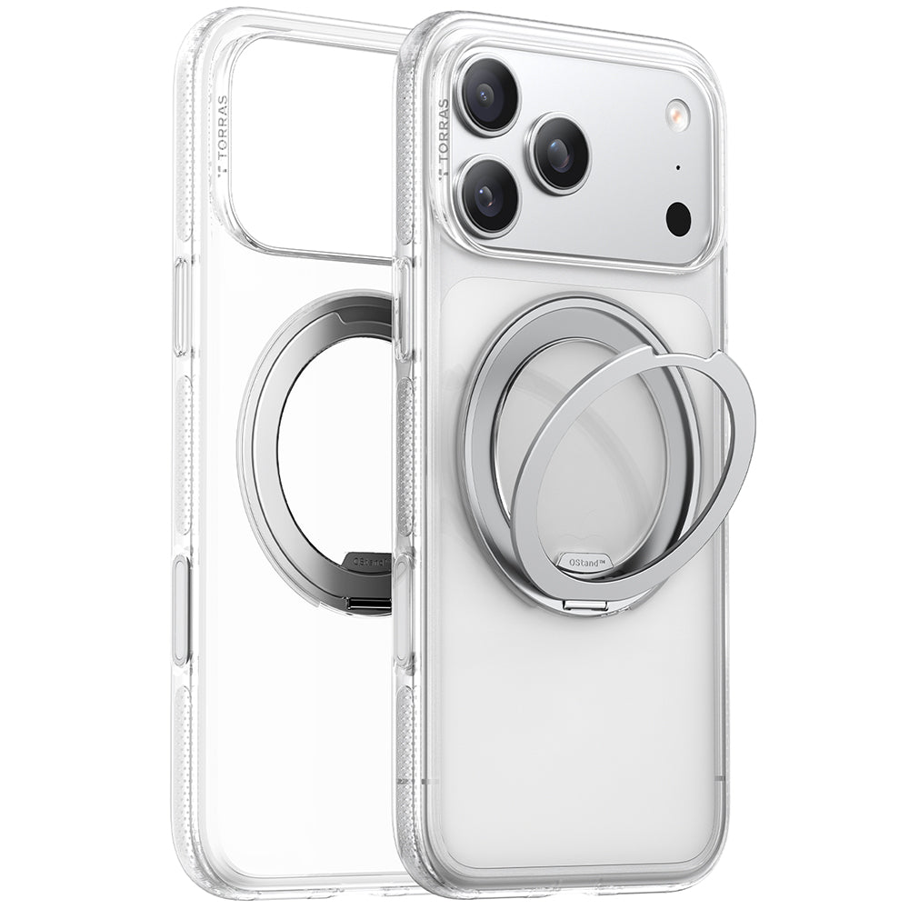 MagSafe Case for Apple iPhone 17 Pro, Torras, Ostand R Fitness, Transparent