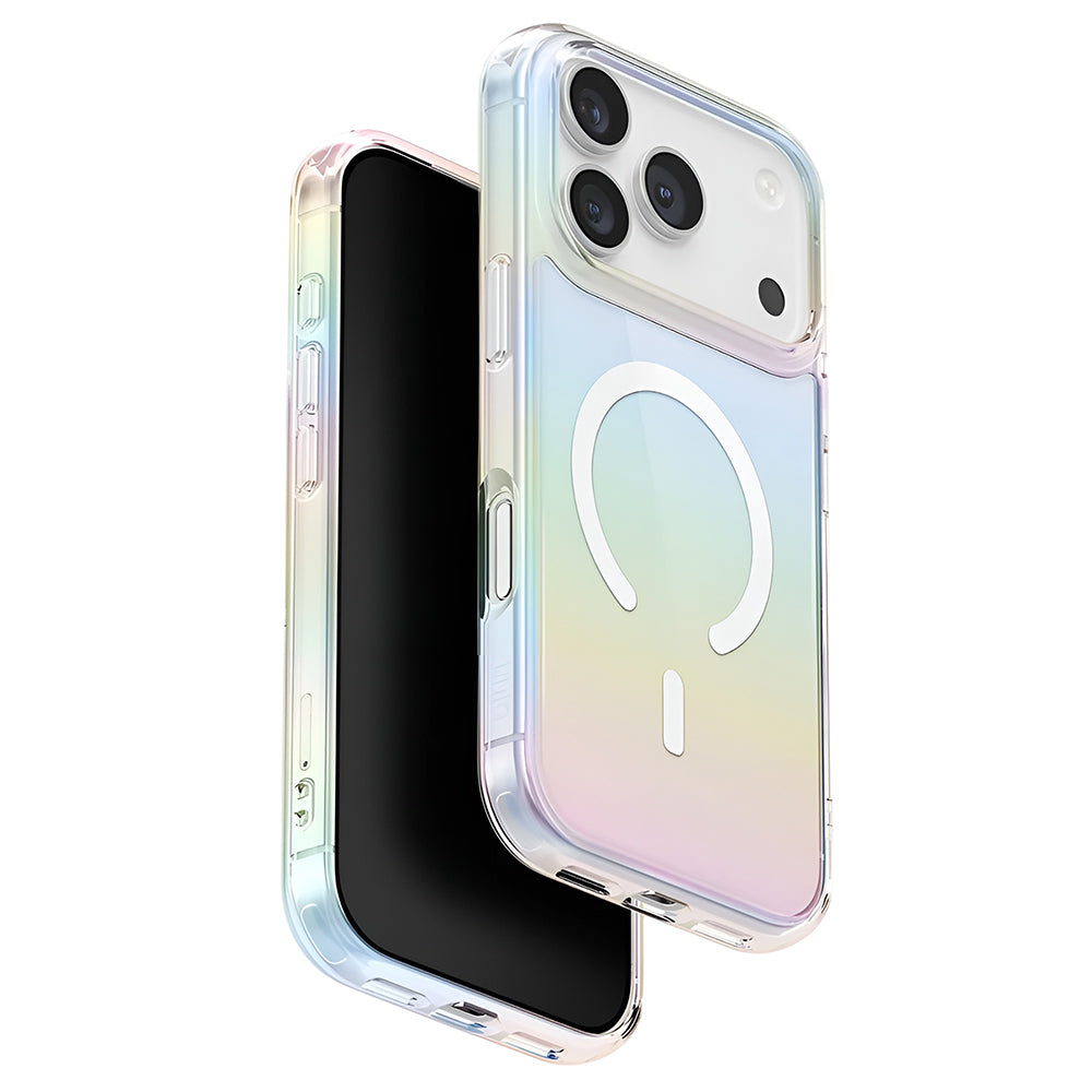 Puzdro MagSafe pre Apple iPhone 17 Pro, UNIQ, Iridescia MagClick, Viacfarebné