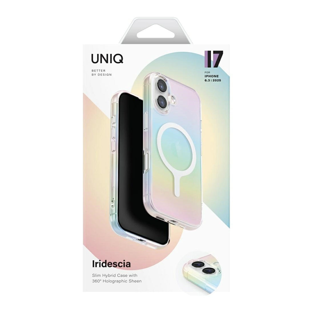 Puzdro MagSafe pre Apple iPhone 17 Pro, UNIQ, Iridescia MagClick, Viacfarebné