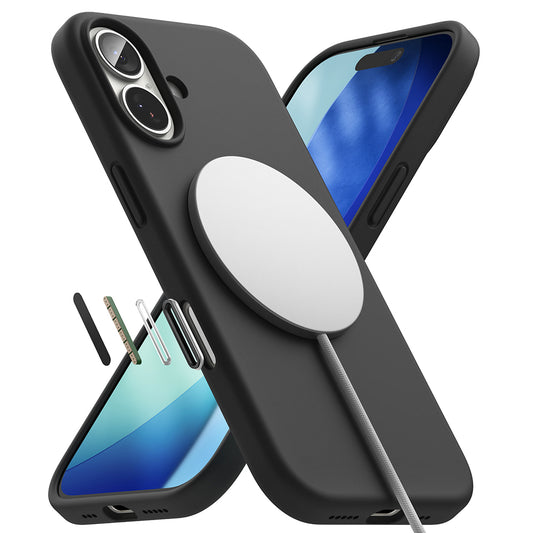 Puzdro MagSafe pre Apple iPhone 17, Ringke, Silikónové, Čierne