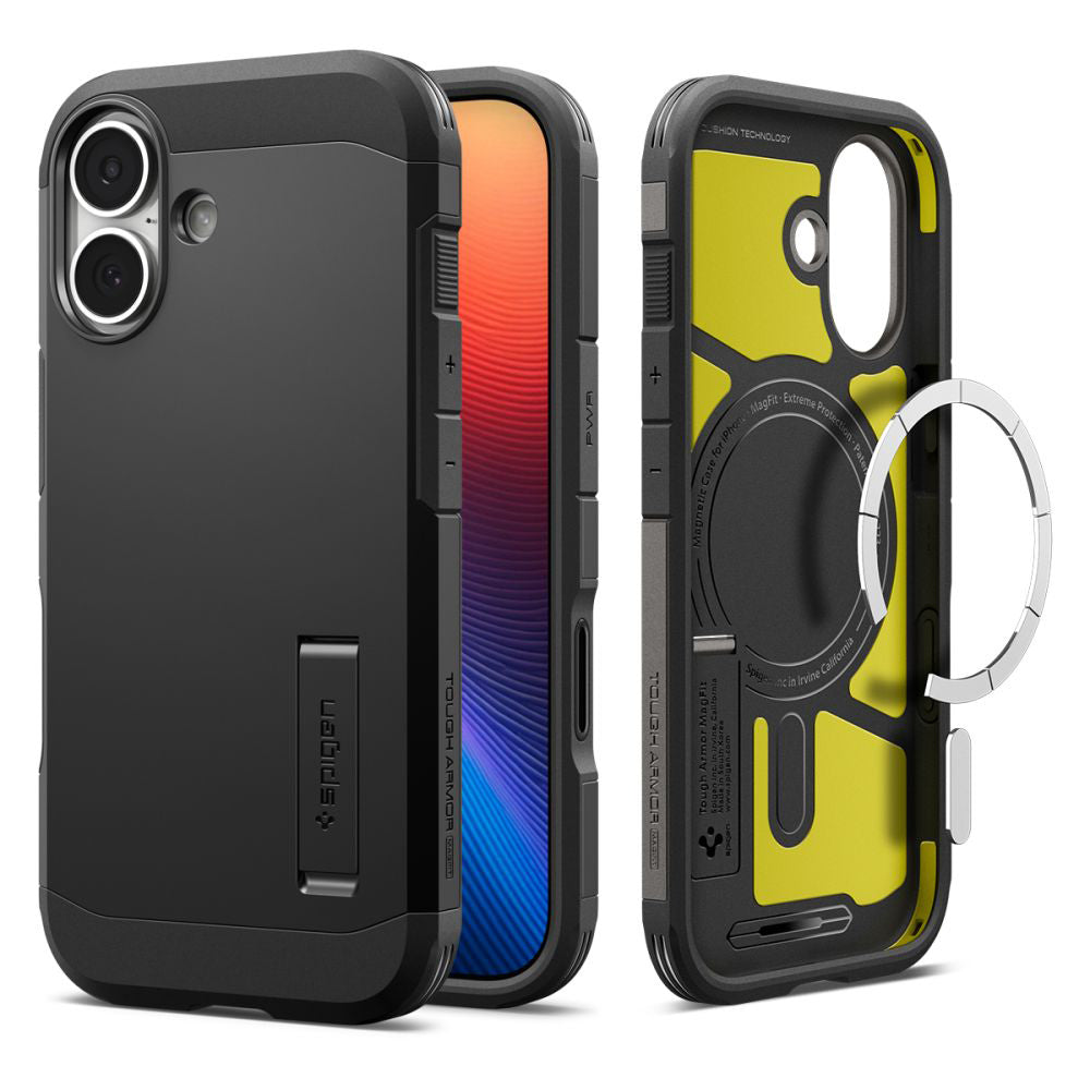Puzdro MagSafe pre Apple iPhone 17, Spigen, Tough Armor T, Čierne ACS10391