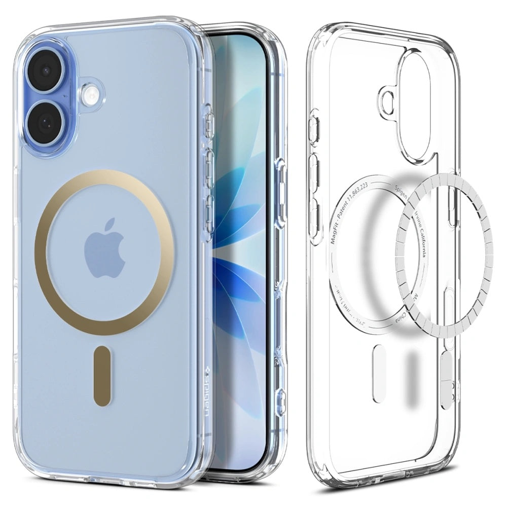 MagSafe Case for Apple iPhone 17, Spigen, Ultra Hybrid, Transparent Gold ACS10382