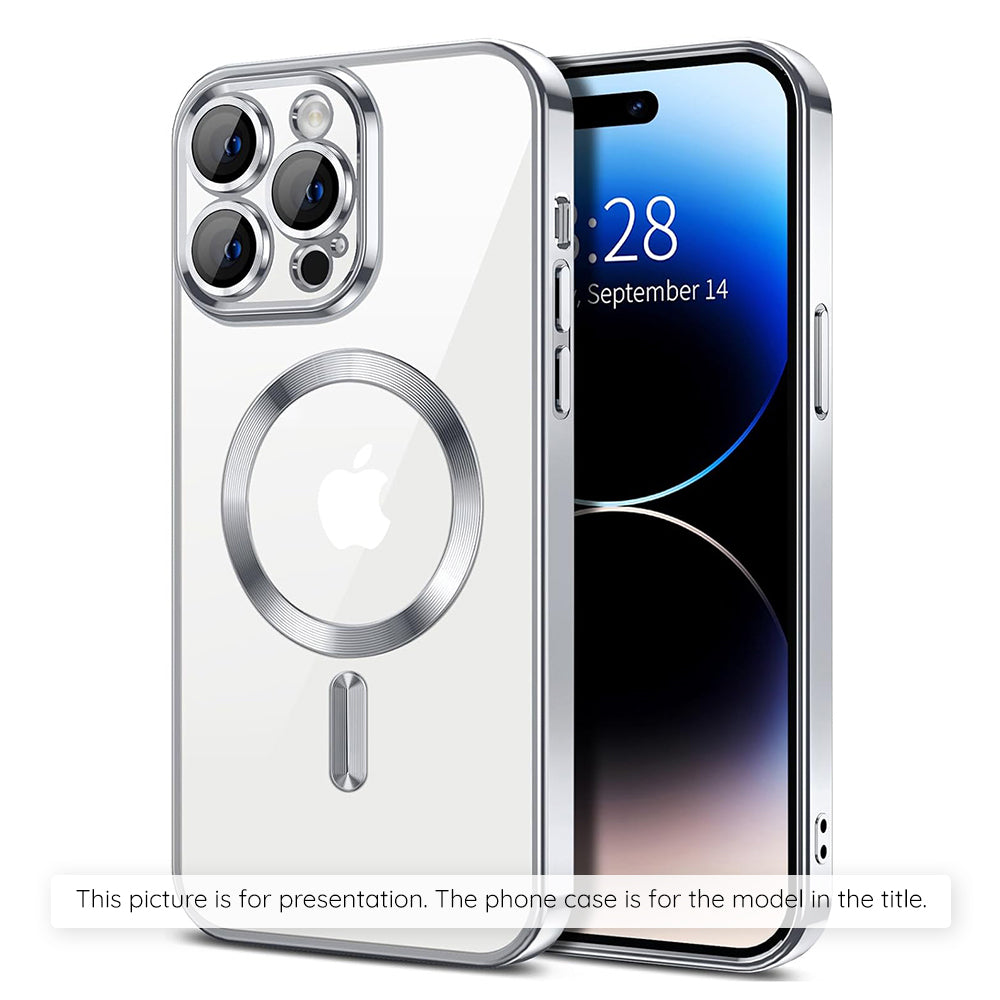 Puzdro MagSafe pre Apple iPhone 17, Techsuit, Luxury Crystal, Strieborné