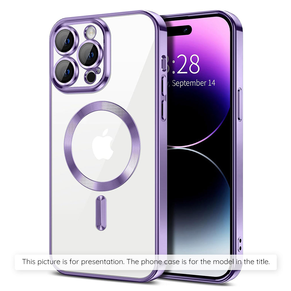 Puzdro MagSafe pre Apple iPhone 17, Techsuit, Luxury Crystal, Svetlofialová