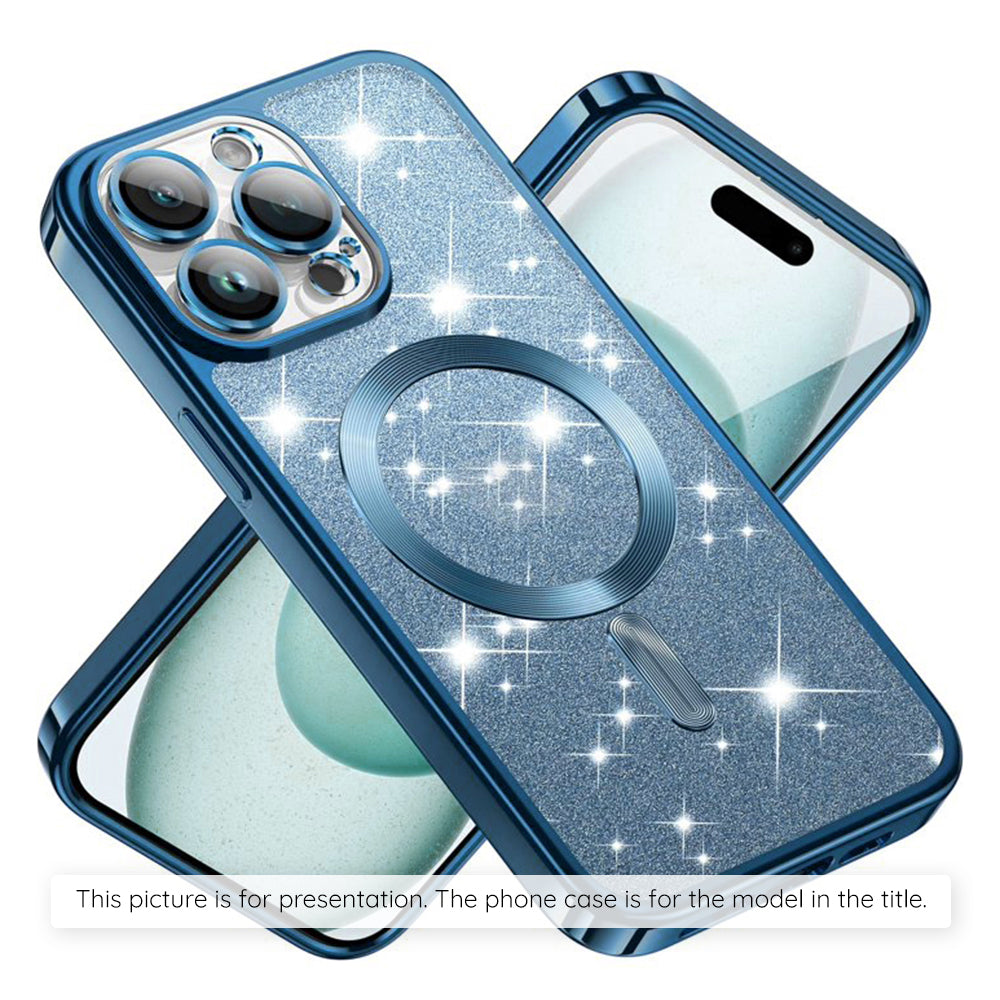 Puzdro MagSafe pre Apple iPhone 17, Techsuit, Luxury Glitter, Bleu