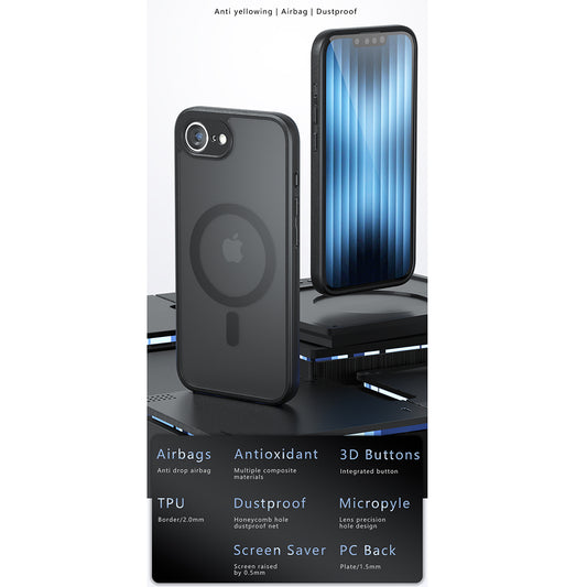 Puzdro MagSafe pre Apple iPhone 17, Techsuit, PureFrost, Čierne