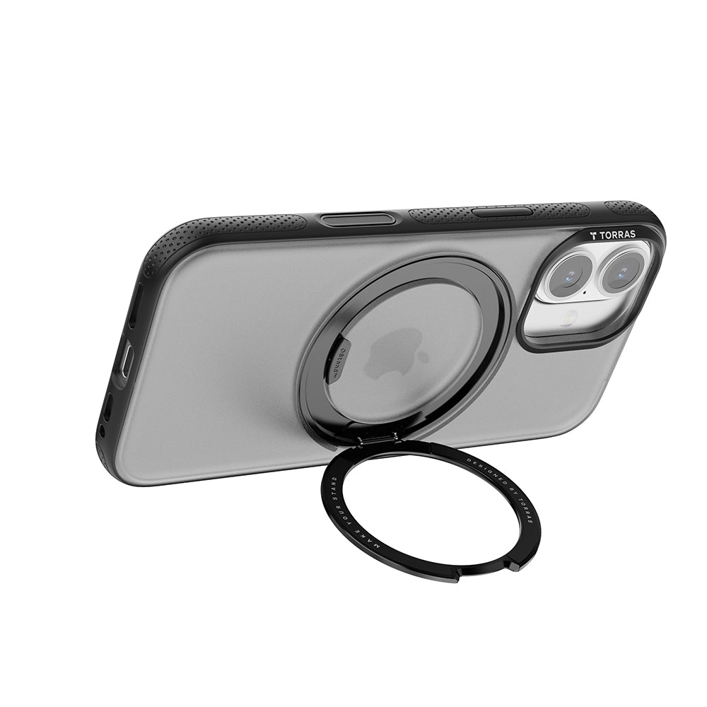 Puzdro MagSafe pre Apple iPhone 17, Torras, Ostand R Fitness, Čierne