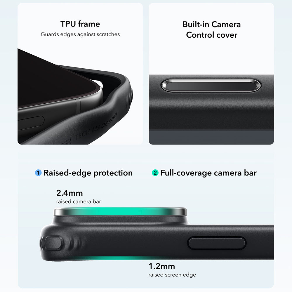 MagSafe puzdro pre Apple iPhone 18 Pro / 17 Pro, ESR, Classic Hybrid Kickstand, Čierne priehľadné