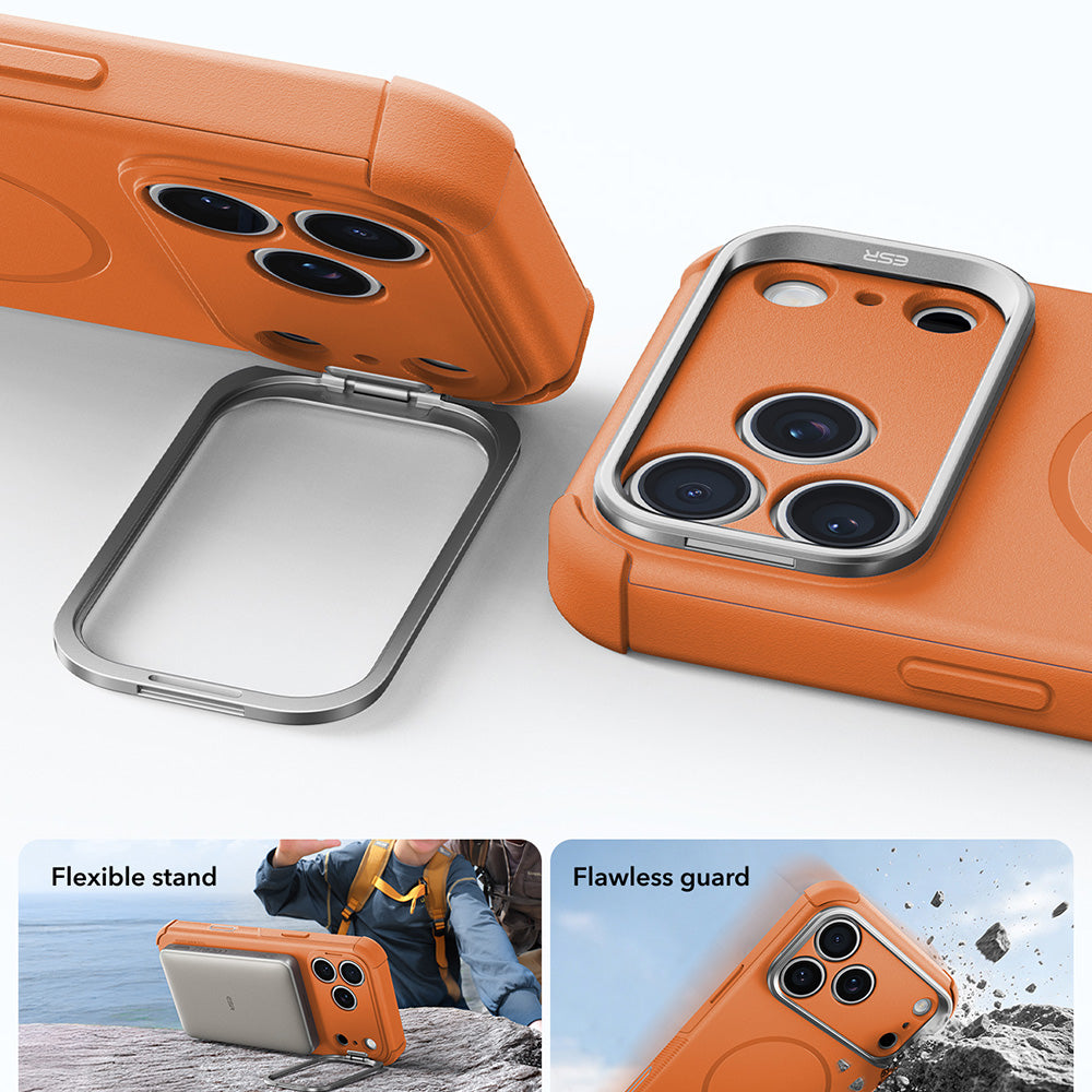 MagSafe puzdro pre Apple iPhone 18 Pro / 17 Pro, ESR, Cyber Armor Kickstand, Oranžové
