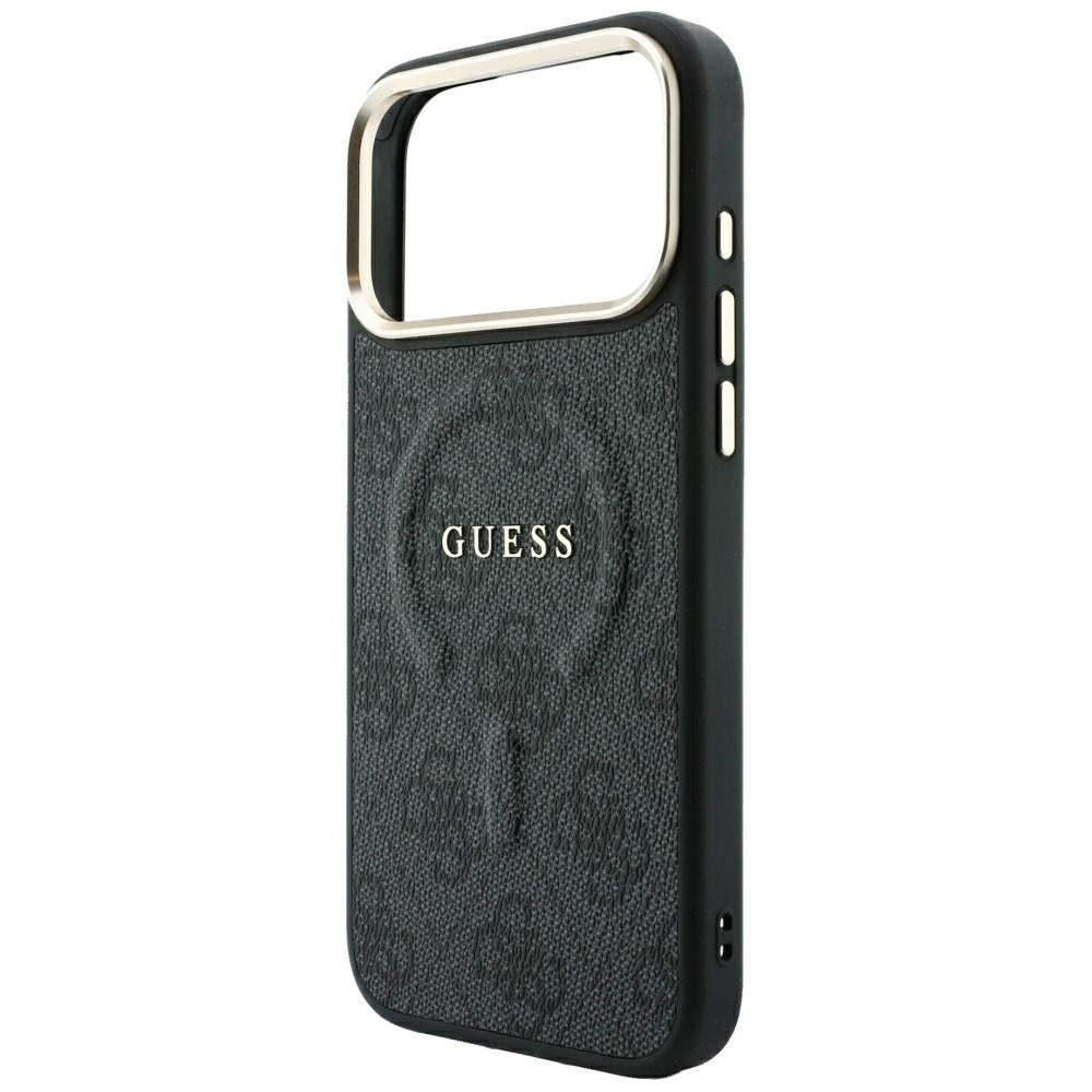 MagSafe puzdro pre Apple iPhone 18 Pro / 17 Pro, Guess, 4G Embossed Classic, Čierne