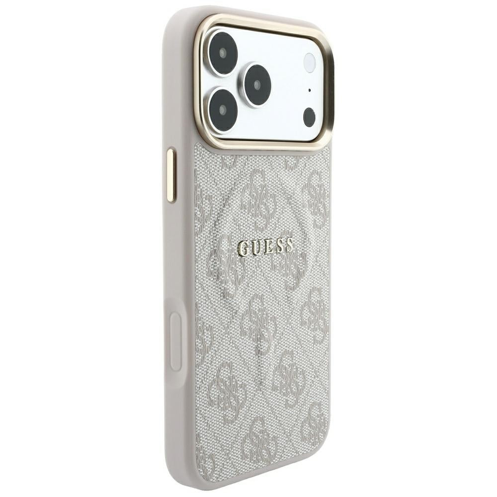 MagSafe puzdro pre Apple iPhone 18 Pro / 17 Pro, Guess, 4G Embossed Classic, Ružové