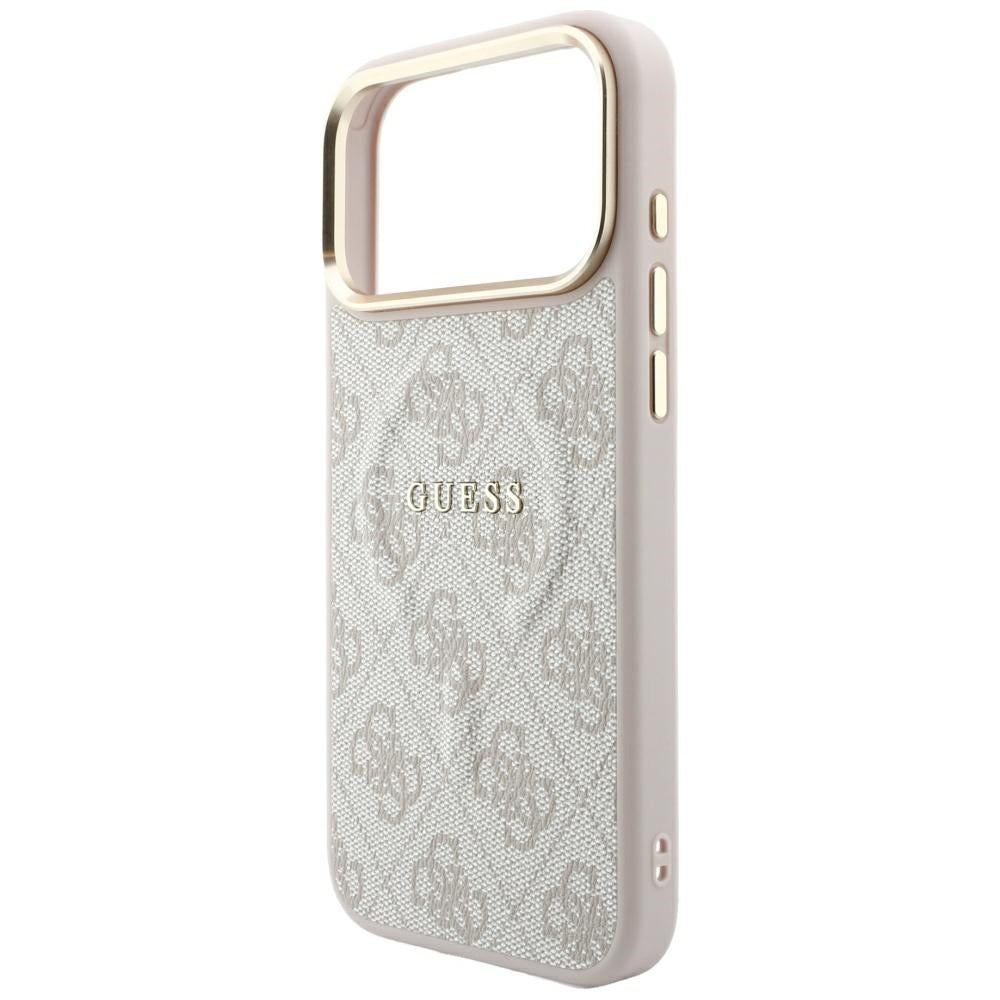 MagSafe puzdro pre Apple iPhone 18 Pro / 17 Pro, Guess, 4G Embossed Classic, Ružové