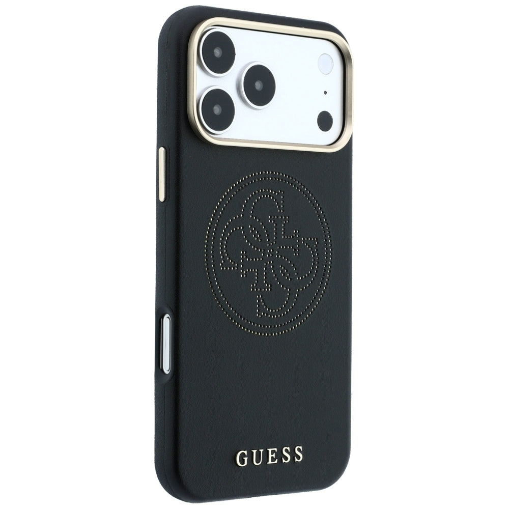 MagSafe puzdro pre Apple iPhone 18 Pro / 17 Pro, Guess, Perforované 4G, Čierne