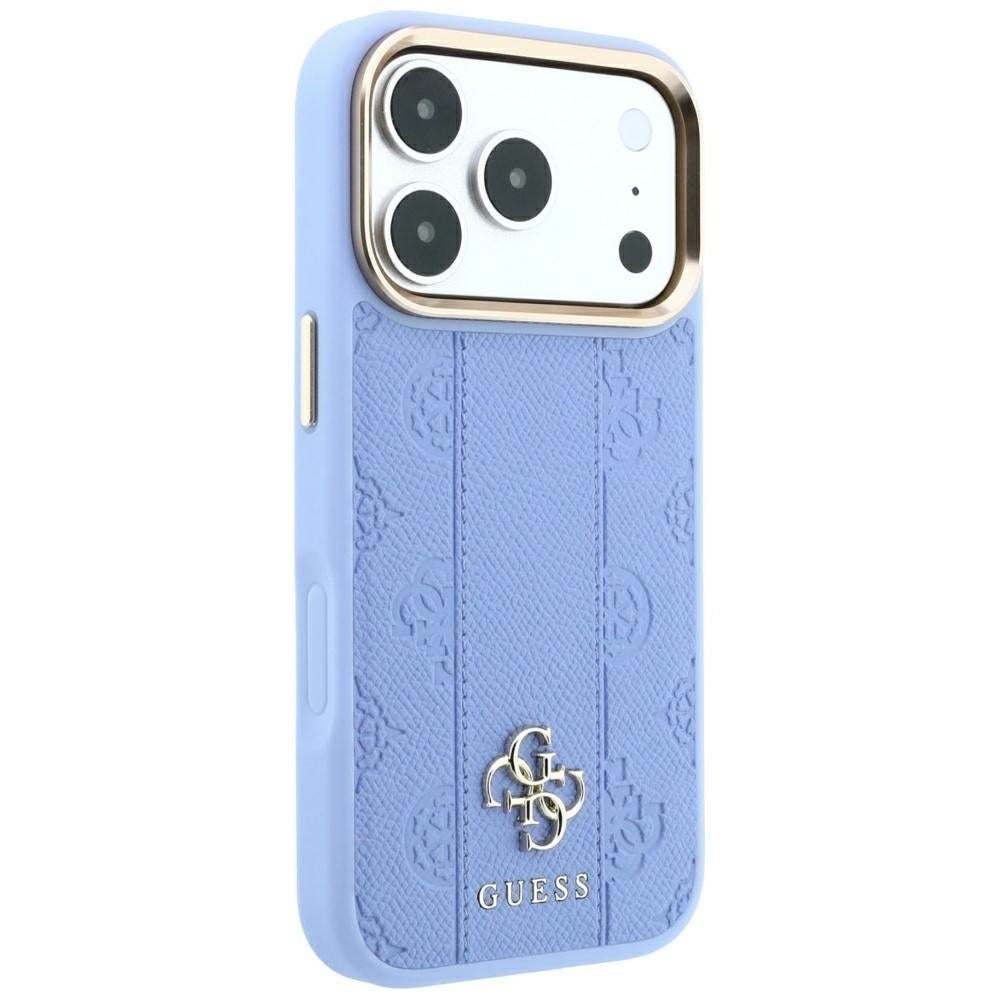 MagSafe puzdro pre Apple iPhone 18 Pro / 17 Pro, Guess, Stripe Peony 4G, Bleu