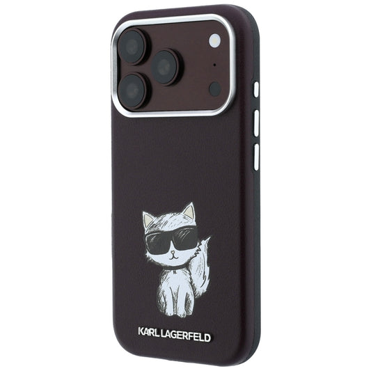 MagSafe puzdro pre Apple iPhone 18 Pro / 17 Pro, Karl Lagerfeld, Choupette Sketch, Bordová