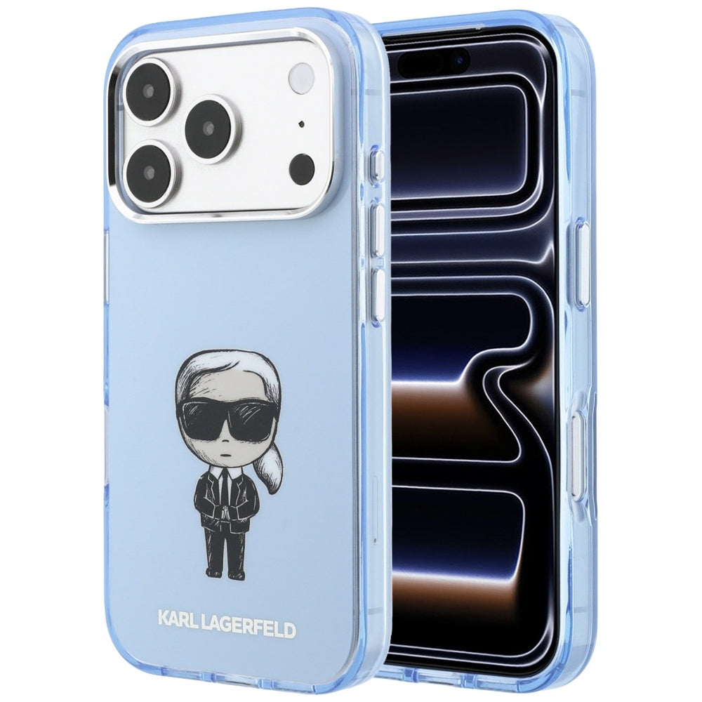 MagSafe puzdro pre Apple iPhone 18 Pro / 17 Pro, Karl Lagerfeld, HC IML Ikonik Sketch Print, Modrá