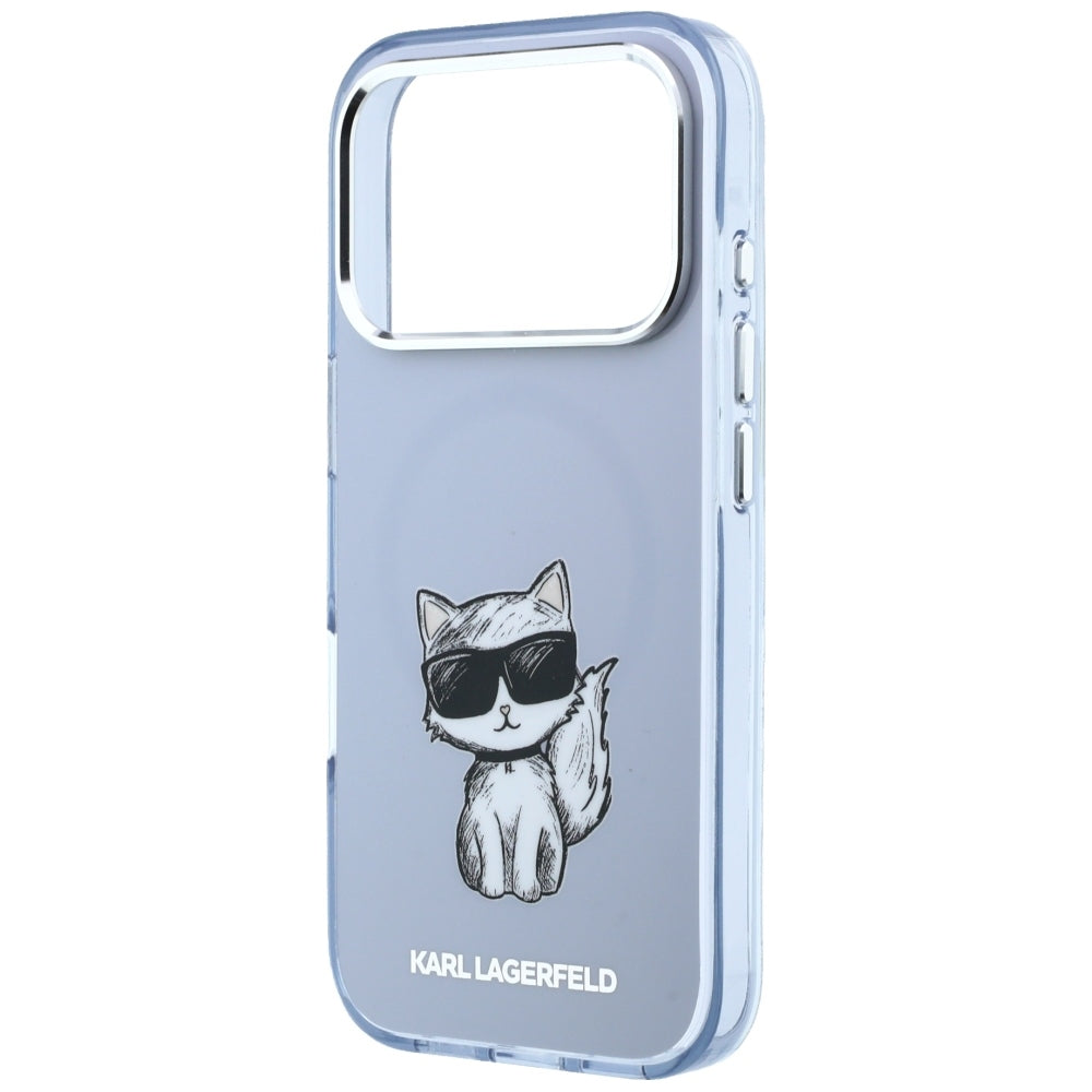MagSafe puzdro pre Apple iPhone 18 Pro / 17 Pro, Karl Lagerfeld, IML Choupette Body Sketch Print, Modré