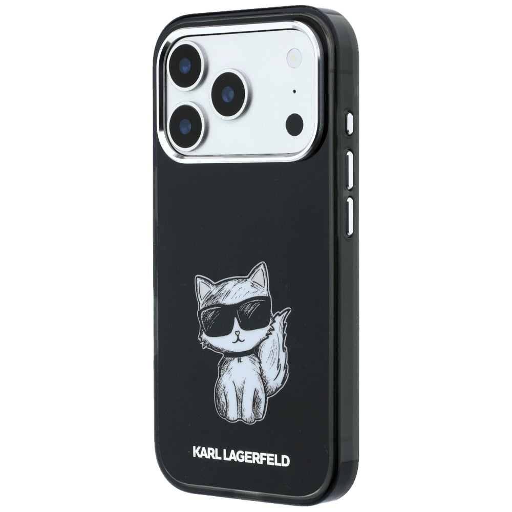 MagSafe puzdro pre Apple iPhone 18 Pro / 17 Pro, Karl Lagerfeld, IML Choupette Body Sketch Print, Čierna