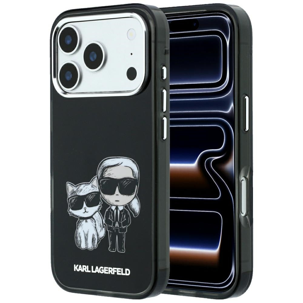 MagSafe puzdro pre Apple iPhone 18 Pro / 17 Pro, Karl Lagerfeld, IML KC Bodies Sketch Print, Čierna
