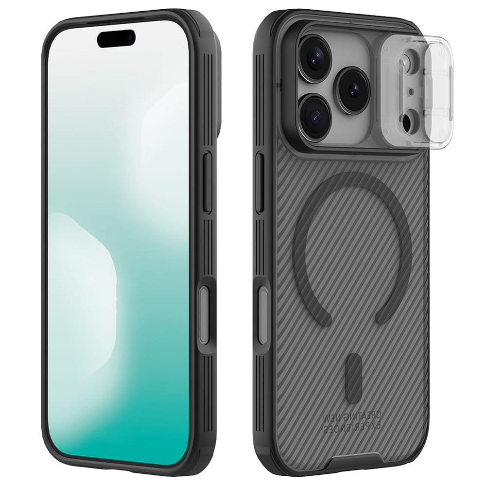 MagSafe puzdro pre Apple iPhone 18 Pro / 17 Pro, Nillkin, CamShield Pro, Čierne priehľadné