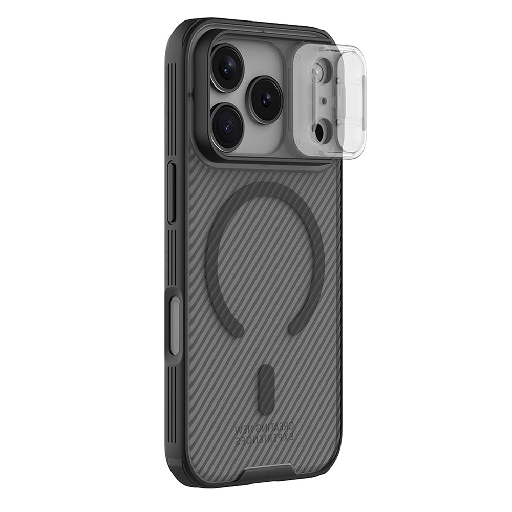 MagSafe puzdro pre Apple iPhone 18 Pro / 17 Pro, Nillkin, CamShield Pro, Čierne priehľadné